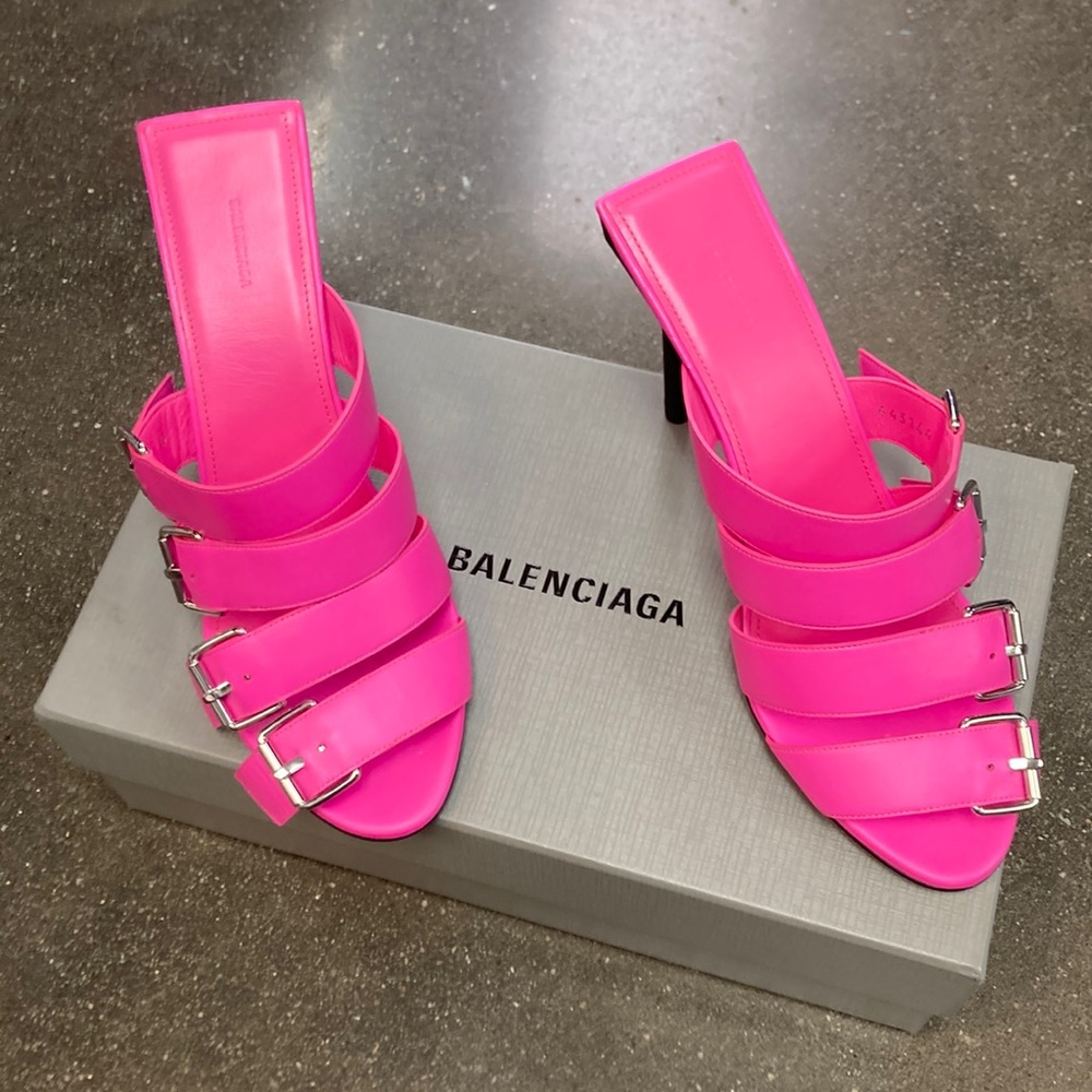Balenciaga pink sandals size 40 size 10